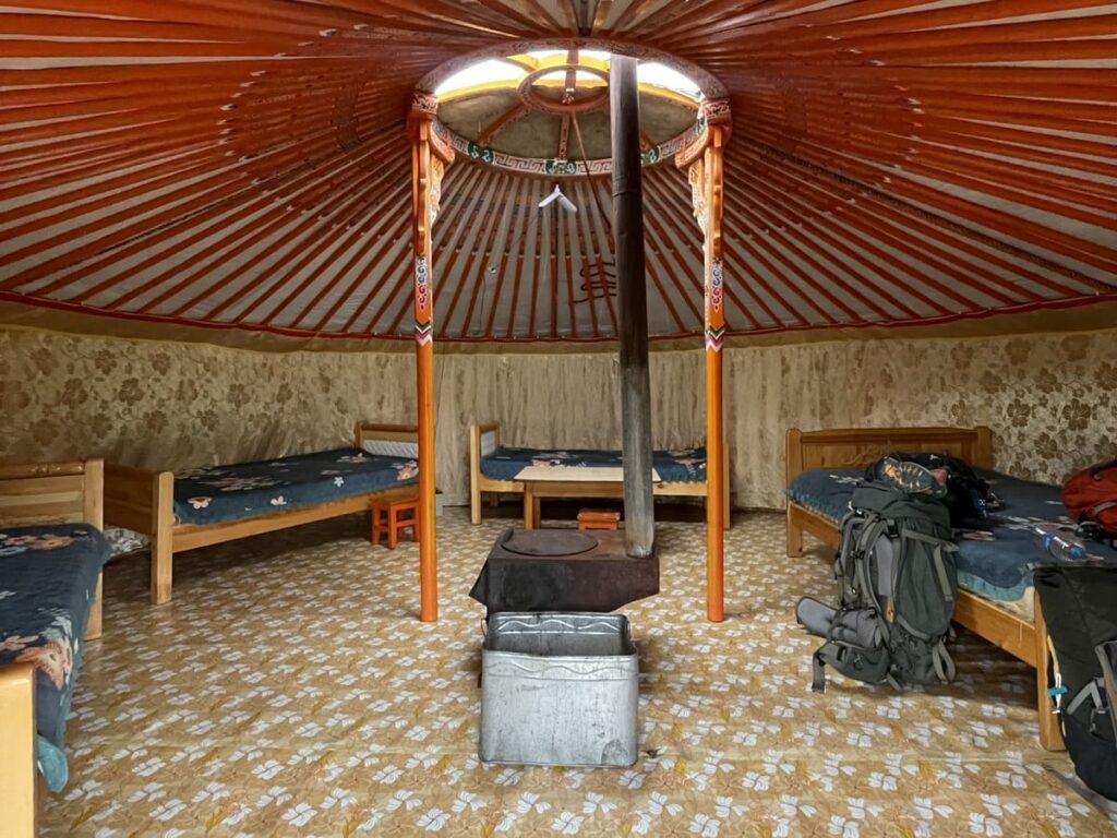 Inside of the Mongolian ger