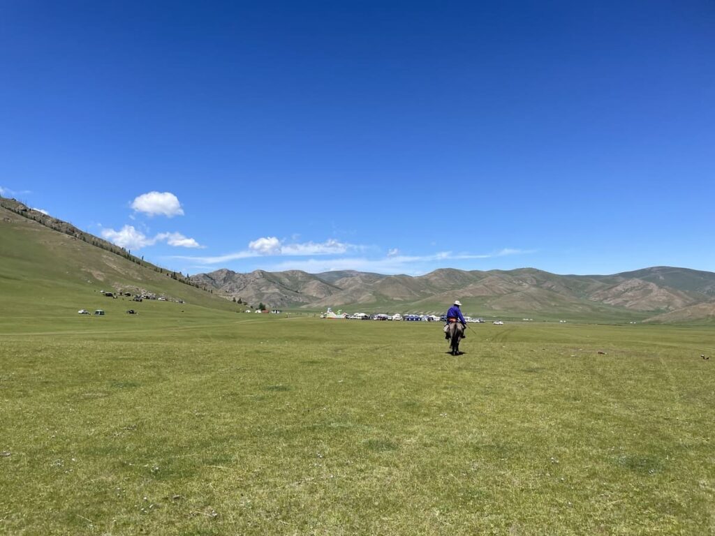 Naadam in the distance